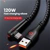 olaf Cavo da USB a tipo C da 120W ricarica rapida del telefono cellulare a gomito da 90 gradi per Huawei Mate 40 30 cavo di ricarica del telefono Xiaomi Samsung