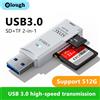elough Lettore di schede USB 3.0 2 in 1 Lettore di schede Micro TF SD Adattatore USB Lettore di schede ad alta velocità Scheda di memoria TF per PC Accessori per laptop