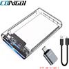 congdi Custodia per disco rigido USB 3.0 Custodia per disco rigido SATA SSD da 2,5 pollici con velocità di trasferimento di 5 Gbps Cavo per scatole per dischi rigidi con alloggiamento esterno mobile