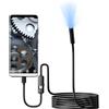 JCWHCAM Telecamera per endoscopio TYPE-C da 7,0 mm IP67 Impermeabile 6 LED USB regolabile Android Telecamere per boroscopio di ispezione flessibili per PC telefonico