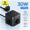Baseus 30W Caricabatterie rapido Multipresa 4000W 3AC Presa Stazione di ricarica da tavolo Protezione contro le sovratensioni per Tablet iPhone Samsung Xiaomi