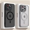 QIXTWO Armatura opaca di lusso per custodia di ricarica wireless magnetica Magsafe per iPhone 11 12 13 14 15 16 17 Air Pro Max Plus copertura antiurto