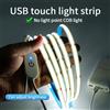 saimili LED COB Striscia luminosa Touch Dimmer Diodo flessibile Nastro 5V USB Lineare Illuminazione interna Lampada Camera TV fai da te Specchio Retroilluminazione Decorazione della parete