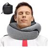 NONE Cuscino per il collo da viaggio Memory Foam Cuscino a forma di U Supporto per il collo da viaggio stile lumaca Cuscini per il sonno morbidi e regolabili portatili