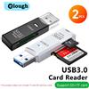 elough Lettore di schede USB 3.0/2.0 2-in-1, da USB 3.0 a lettore di schede di memoria SD TF, adattatore per unità flash USB per PC e laptop