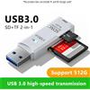 Lettore di schede USB 3.0 multifunzione 2 in 1, lettore di schede di memoria MiniSD TF, adattatore per lettore di schede USB Flash Drive per accessori per laptop PC