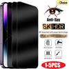 PJPK 1-5PCS Vetro Anti-Spy per iPhone 15 14 13 12 11 Pro Max Mini X XS XR 7 8 6 Plus Protezione Dello Schermo Privacy Per iPhone 17 16 17Air