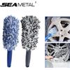 NONE SEAMETAL Spazzola per la pulizia dei cerchioni delle ruote per auto Spazzola per mozzo ruota per auto in peluche portatile Strumento per il lavaggio Spazzola per la rimozione della polvere per la cura