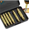 NONE Set di estrattori per viti danneggiate Punta da trapano HSS Dispositivo di rimozione rotto spelato Piccolo kit da presa facile e facile Utensili elettrici da demolizione