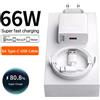 NONE Caricatore da muro UE super veloce 6A 66W per Huawei Mate 40 50 60 P50 Nova 8 9 10 Honor 90 100 X7 X8 X9 Magic Type C Cavo USB di ricarica