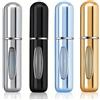 NONE 1/4 pz 5 ml atomizzatore di profumo contenitore liquido portatile per cosmetici da viaggio mini bottiglia riutilizzabile vuota spray in alluminio