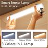 NONE USB Tipo C Sensore di movimento ricaricabile Barra LED Luce notturna a induzione portatile per cucina Comodino Guardaroba Armadio Corridoio