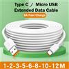 Lann Cavo di ricarica rapida USB tipo C 66W 3M 5M 8M 10M 12M Porta USB C Cavo dati micro USB universale per fotocamera Huawei Xiaomi Samsung