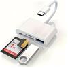 NONE Lettore di schede di memoria da USB C a SD/TF, lettura di schede USB C 3 in 1 compatibile con iPhone 15 Pro iPad Mac MacBook Laptop Android, PC e Acc