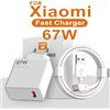 NONE Caricatore rapido USB da 67 W per Xiaomi 14 13 12 11 10 Ultra Redmi Nota 12T 13 Pro Turbo Cavo di ricarica rapida tipo C Adattatore di ricarica rapida