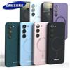 SAMSUNG Custodia Magnetica in Silicone Morbido per Samsung Galaxy S25, S24, S26, S23, S21 FE, S22 Plus, A56, A55, A54, A36, A16, A15 - Cover Posteriore per Telefono con MagSafe
