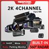 TiESFONG 4 canali dash cam per auto for car i7pro frontale 4K/2K+3*1080P dashcam auto 360 DVR 24H Monitor di parcheggio WiFi videoregistratore automatico IR Visione notturna G-Sensor 256Gmax