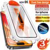 DIXSG Proteggi schermo in vetro temperato HD da 3 pezzi per iPhone 17 16 Pro Max 15 14 11 12 13 mini Installazione senza polvere antigraffio