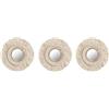 Home ESPRIT Set di specchi bianchi in vetro Boho 20 x 1 x 20 cm (3 pezzi)