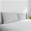 Italian Bed Linen Coppia Federe Max Color 100% cotone, Made in Italy, 50x80 cm con patella interna, Tinta Unita - GRIGIO CHIARO