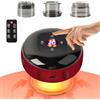 LPQKCcY Coppettazione Elettrica, Cupping Therapy con 3 Coppette Massaggio a 12 Temperatura/Aspirazione a Luce Rossa Intelligente Massaggiatore a Coppettazione per il Rilassamento del Dolore