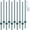 VEVOR Pali per Recinzione 121,92 cm Pali per Recinzione in Metallo Resistente da 10 Pezzi, Pali per Recinzione in Acciaio Robusto per Cortile, Prato, Fattorie e Recinzioni a Catena per Esterni, Verde