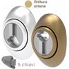 Mottura Defender magnetico antivandalo per serrature doppia mappa DF43 5 chiavi Ottone