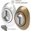 Mottura Defender magnetico antivandalo per serrature doppia mappa DF43 5 chiavi Cromo satinato