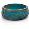 The Great Indian Bazaar Bella fatta a mano 15 x 5 cm Decorativa in legno di mango Ciotola da portata Tavolino da caffè Espositore da appoggio (Finitura lavaggio blu,15 (diametro) x 5 (altezza) cm)