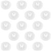 ZSUIQIN 15 Pezzi Pomelli Autoadesivi, per Cucina & Bagno (Trasparente) | In Plastica, Resistente, Impermeabile, Tagliabile, con Funzione di Gancio, per Armadi & Porte in Vetro (Diametro:6 cm)