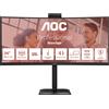 Aoc Monitor Led 34" Aoc CU34E4CW Quad HD 2560x1440 4ms classe D Nero [CU34E4CW]