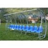 (04) PANCHINA ALLEN. RISER. CALCIO MT 5 10 POSTI ACC. ZINC. COP. POLIC. TRASPAR