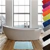 MSV - Tappetino da bagno in microfibra - 50 x 70 cm - Azzurro - Morbido e confortevole - Assorbimento rapido - Ideale per il bagno - Facile da pulire - Asciugatura rapida