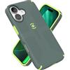 Speck CANDYSHELL Grip +MS - Custodia per iPhone 17, NEO DRAB/Verde fluorescente | Impugnatura protettiva sottile | Protezione contro le cadute | Compatibile con MagSafe