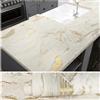 VEELIKE Carta Adesiva Marmo Beige Opaco Pellicola Adesiva Effetto Marmo Carta da Parati per Cucina Paraschizzi Lavabile Pellicola Adesiva Impermeabile Rivestimento Parete Bagno Soggiorno 40cm x 300cm