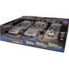 Welly Diecast Car Models Back To The Future 1, 2, 3 Trilogy Delorean Time Machine Set auto, scala 1/24, Argento, 22400-3G