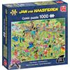 Jan Van Haasteren Dog Parkour - Puzzle per adulti da 1000 pezzi, puzzle grande per adulti, 100% cartone riciclato, puzzle fumetto da 1000 pezzi, tema animale domestico divertente - Dimensioni 68 x 49