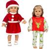 Onlvmyur Vestiti per Bambole,Onlvmyur Set da 5 pezzi Abbigliamento Bambole Natalizi Carini Abiti Bambole 45CM Costume Bambola Reborn Natale Cosplay per Regali Ragazze Bambini