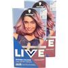 Schwarzkopf LIVE Lightner & Twist Mauve Kiss Permanent Hair Dye and Hair Lightener Kit 105 PACK OF 2