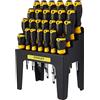 COOCHEER Stanley 062142 - Set di cacciaviti con supporto porta-cacciaviti, 26 pezzi