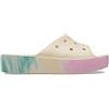 Crocs Donna Classic Platform Slide Ciabatta, Vanilla/Multi, 41/42 EU