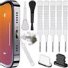 NONE Altoparlante del telefono cellulare Porta di ricarica Set di pulizia Tappo antipolvere per iPhone 16 15 14 Auricolari Kit pulito Spazzola per Samsung Xiaomi
