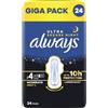 Always Ultra legante da donna, misura 4, Secure Night (24 assorbenti igienici con ali), Giga Pack, sottile e super assorbente, neutralizzante gli odori e protezione dalle perdite