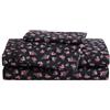 Betsey Johnson - Set di lenzuola per letto singolo XL, morbide e leggere, resistenti allo sbiadimento e alle pieghe (nero douquet Ditsy Black, Twin XL)