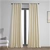 HPD Half Price Drapes Vintage Blackout Curtains for Bedroom - 96 Inches Long Thermal Cross Linen Weave Full Light Blocking 1 Panel Blackout Curtain, (50W x 96L), Natural Light Beige