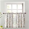 No. 918 Signy - Coppia di tende da cucina semi-velate con tasca per bastone, 137,2 x 91,4 cm, colore: bianco