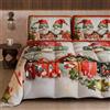 PETTI Artigiani Italiani - Trapunta Matrimoniale Invernale di Natale, Piumone Matrimoniale Natalizio, Trapunta Double Face Tinta Unita e Stampa Digitale Xmas 11, Made in Italy