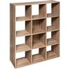 5 five simply smart 5Five - Mensola in legno con 12 scatole, colore naturale