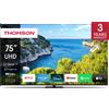 Thomson Smart TV 75" Display LED 4K UHD Sistema Google TV Classe F 75UG5C14 Thomson