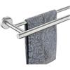 JQK Barra portasciugamani doppia, 30,5 cm, in acciaio inox 304, spessore 0,8 mm, supporto per asciugamani da bagno e asciugamani, montaggio a parete spazzolato, lunghezza totale 38 cm, TB100L12-BN
